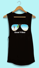 Aviator Bride Vibes π  | Beach Vibes - Bachelorette Beach Party Flowy Muscle Tank Tops