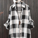 Checkered Multicolor Sunscreen Shirt, Beachwear