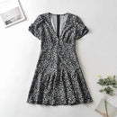 Floral Short Summer Dress in Yellow, Red, Green, Blue or Black
