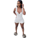 Summer Ribbed Knitted Playsuit in Yellow, Blue, Red, Pink or Black