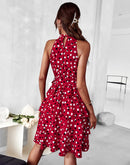 Melissa Poá Short Red Sleeveless Dress, Available in Blue and White