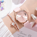 Moon Numbers Bracelet Watches Set for Women