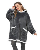 Hooded Winter Soft Plush Fleece Sofa Blanket, Loungewear, Comfortwear