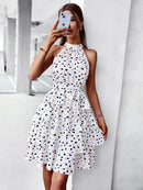 Melissa Poá Short Red Sleeveless Dress, Available in Blue and White