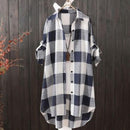 Checkered Multicolor Sunscreen Shirt, Beachwear