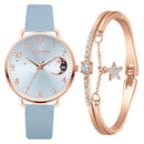Moon Numbers Bracelet Watches Set for Women