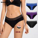 Women's Leakproof Black, Blue, Purple Briefs