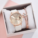 Moon Numbers Bracelet Watches Set for Women