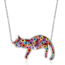 Silver Cat Necklace Pet Lovers Gift