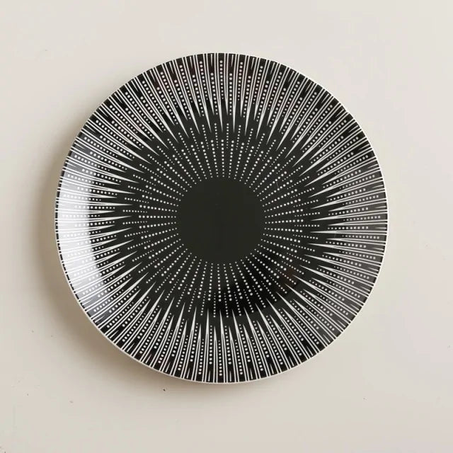 Geometric Pattern Ceramic Plate