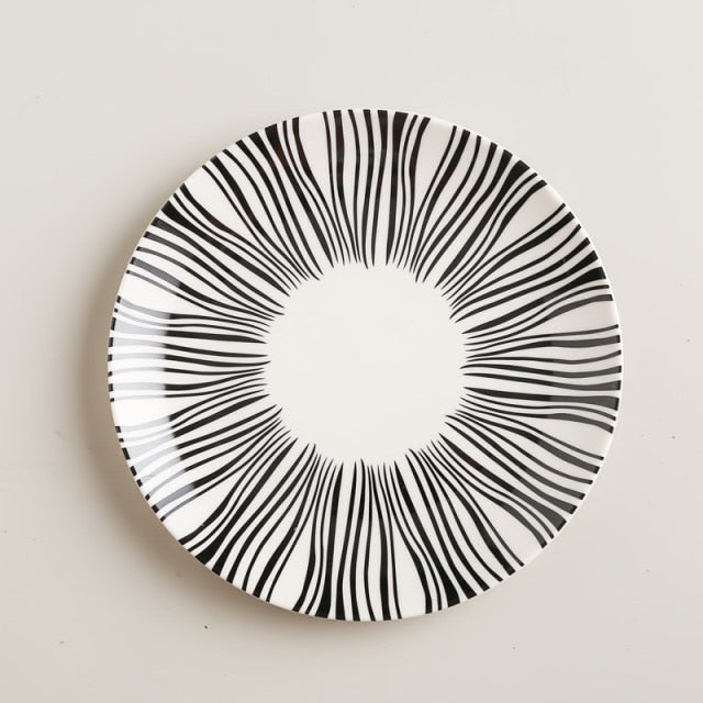 Geometric Pattern Ceramic Plate