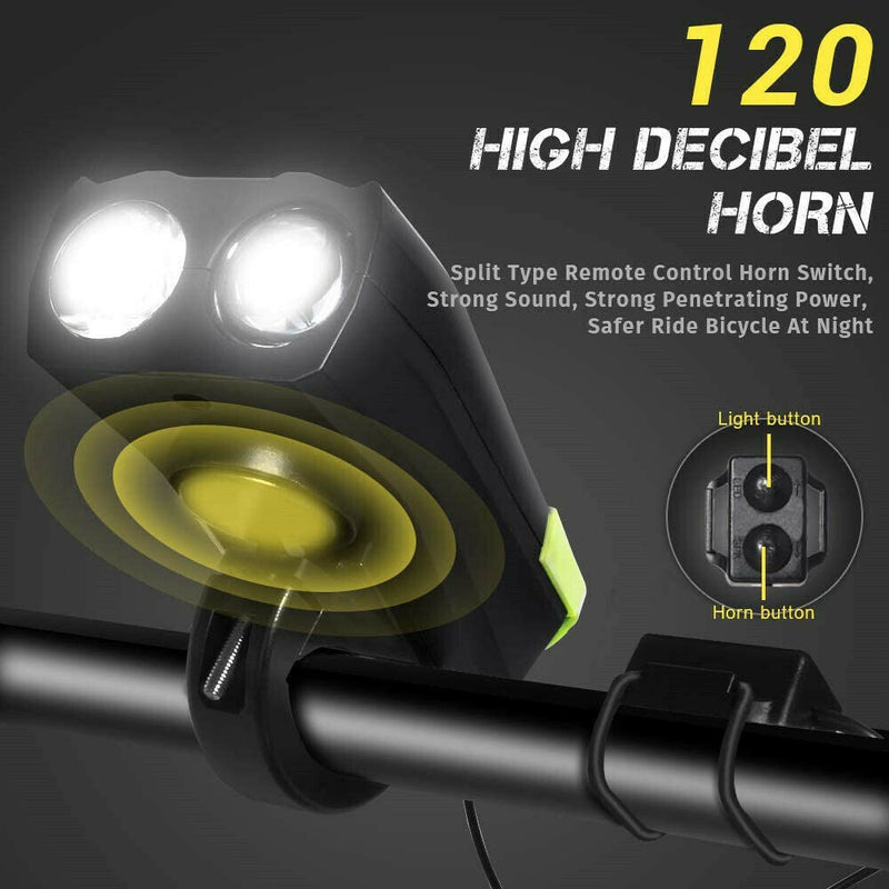 USB Rechargeable LED Bicycle Headlight With Horn
