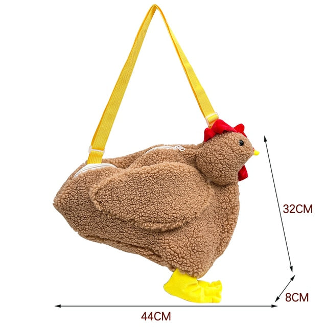 Cartoon Chicken Shoulder Bags