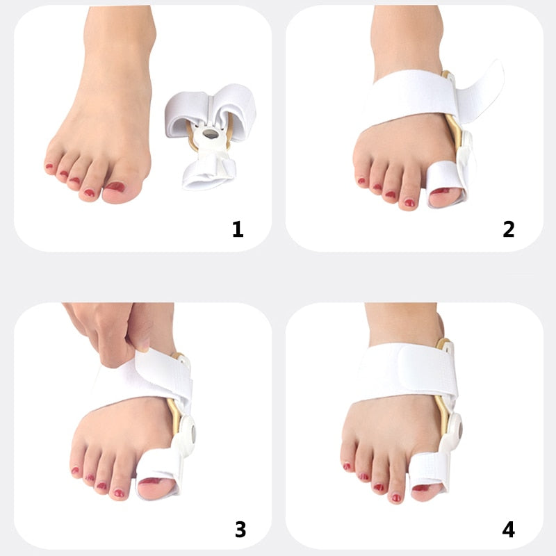 2-Pack Big Toe Bunion Splint - Straightener Corrector For Hallux Valgus Pain Relief
