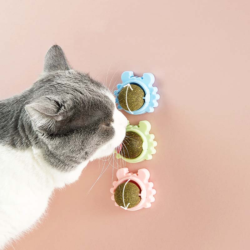 Cat Catnip Ball Toys Crab Base