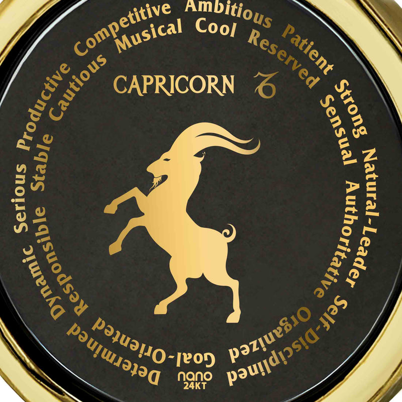 Capricorn Necklaces for Lovers of the Zodiac 24k Gold Inscribed