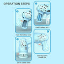 Bubble Gun Electric Automatic Soap Rocket