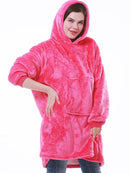 Hooded Winter Soft Plush Fleece Sofa Blanket, Loungewear, Comfortwear