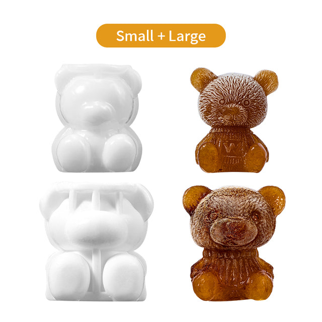 Cute Teddy Bear Silicone Mould Ice Cube Maker