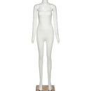 Off Shoulder Bodycon Rompers in White Grey or Black