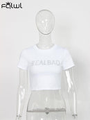 O Neck Diamond Crop Tops in Pink White or Black