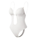 Shapewear Bodysuit Women Deep V-Neck Body Shaper Padded Bra Backless U Plunge Thong Shaper Waist Trainer Push Up Party Underwear