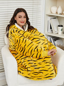 Hooded Winter Soft Plush Fleece Sofa Blanket, Loungewear, Comfortwear