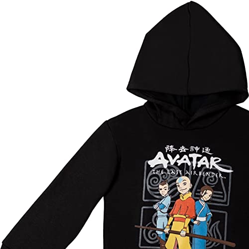Avatar The Last Airbender Aang Katara Sokka Little Boys Hoodie Black 7-8