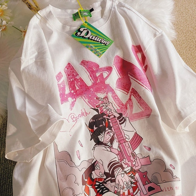 Japan JK Girl Anime Graphic T Shirts