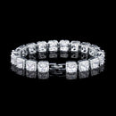 18K White Gold Plated Tennis Bracelet
