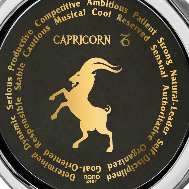 Capricorn Necklaces for Lovers of the Zodiac 24k Gold Inscribed