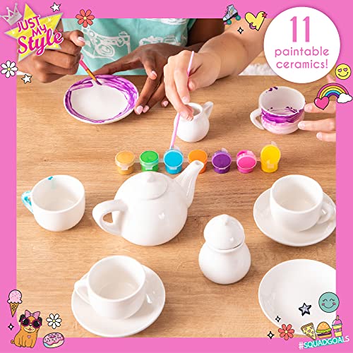 Just My Style Paint Your Own Rainbow Tea Set by Horizon Group USA Multi