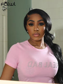 O Neck Diamond Crop Tops in Pink White or Black