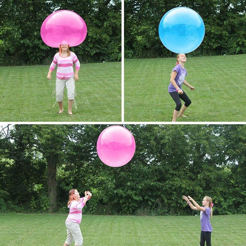 Kids Bubble Ball Balloon Indoor Outdoor Inflatable Ball Games Toys Soft Air Water Filled Bubble Ball Blow Up Balloon Toy