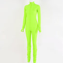 Gloved Sleeve Jumpsuits in Rose Red, White, Orange, Green, Black, Green or Pink