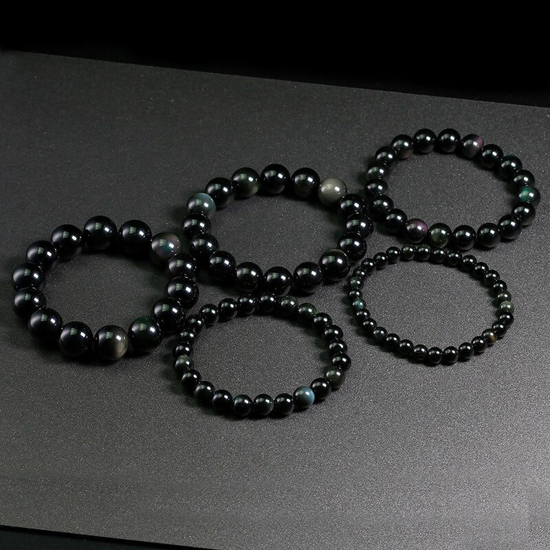 Natural Colorful Obsidian Bracelet