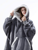 Hooded Winter Soft Plush Fleece Sofa Blanket, Loungewear, Comfortwear
