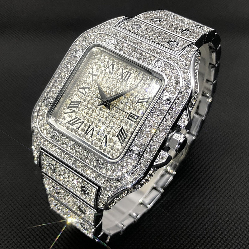 Square Full Crystal Watch