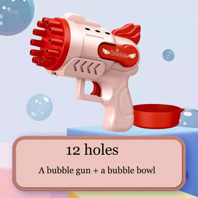 Bubble Gun Electric Automatic Soap Rocket