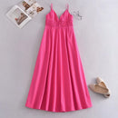 Verona Long Sleeveless Maxi Dress in Pink, Orange or Green