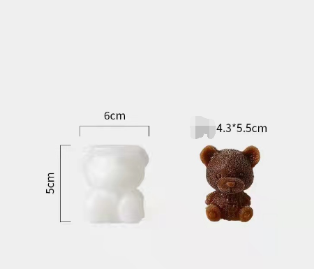 Cute Teddy Bear Silicone Mould Ice Cube Maker