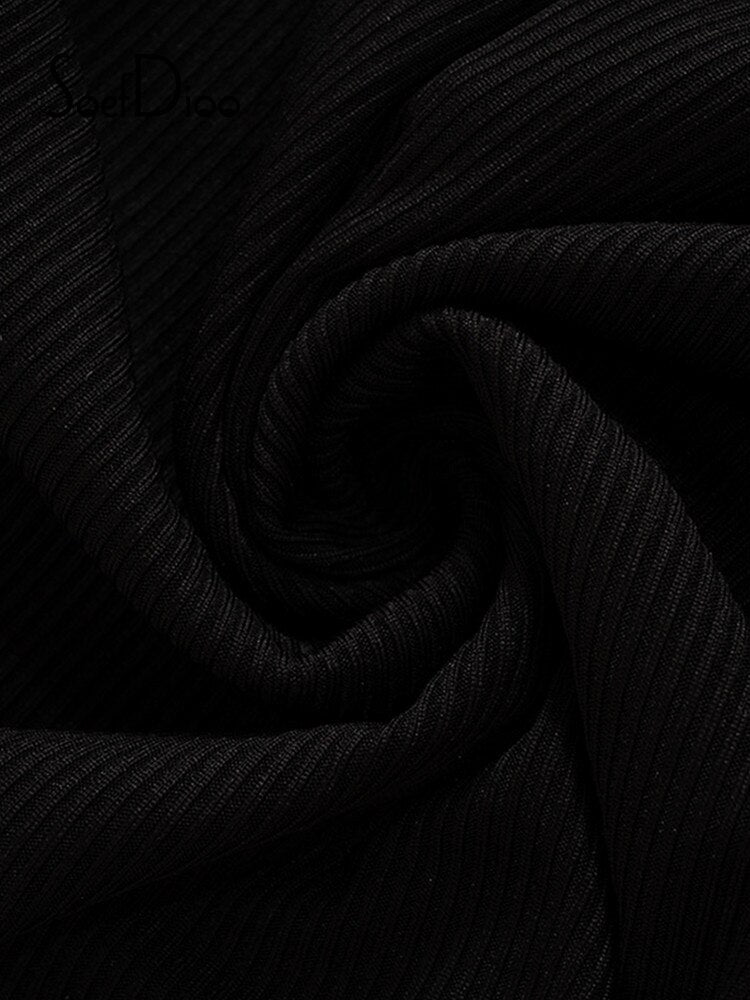 See Through Black Long Sleeve Bodysuit