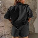 Black Style Shorts and Shirt Set