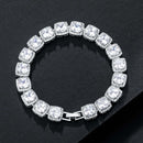 18K White Gold Plated Tennis Bracelet