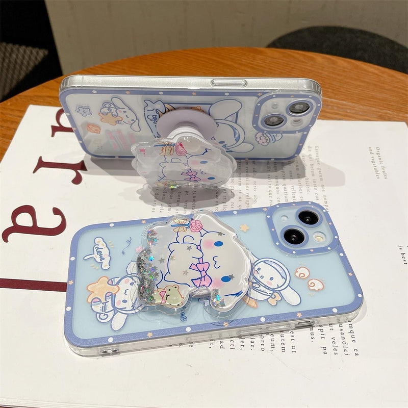 Cinnamoroll Sanrio With Quicksand Stand Phone Case