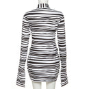 Kendra Striped Two Piece Skirt Set