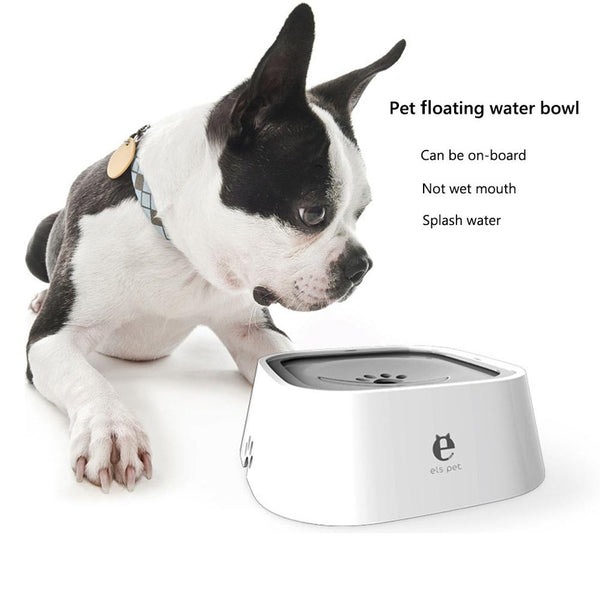 Dog Drinking Water Bowl 1.5L Floating Non-Wetting Mouth Cat Bowl Without Spill Drinking Water Dispenser ABS Plastic Dog Bowl