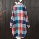 Checkered Multicolor Sunscreen Shirt, Beachwear