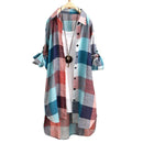 Checkered Multicolor Sunscreen Shirt, Beachwear