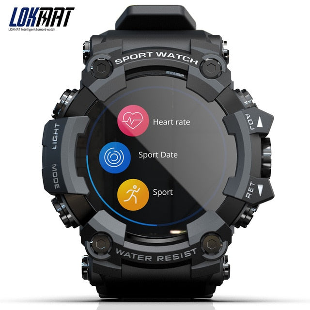 LOKMAT ATTACK Full Touch Screen Fitness Tracker Smart Watch Men Heart Rate Monitor Blood Pressure Smartwatch For Android ios